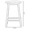 Wooden 17.5" High Black Round Bar Stool with Footrest for Indoor and Outdoor